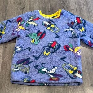 🩷Disney Parks Disneyland Pluto Blue and Yellow Puffy Fleece Comfortable Warm